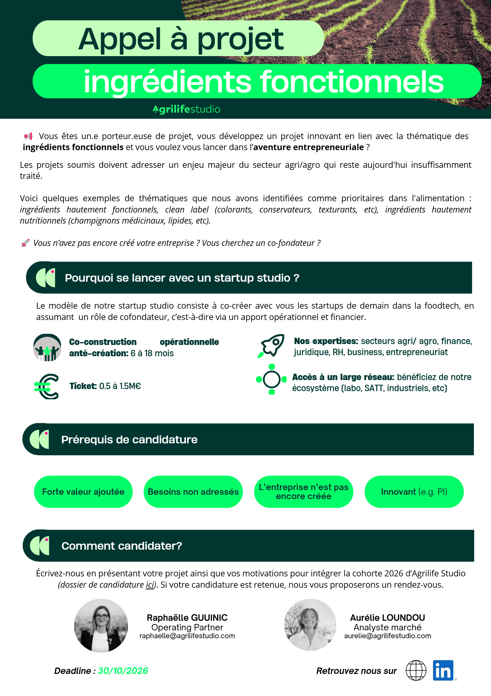 Appel à projet ALS